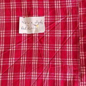 2 Yards Red & White Picnic Fabric